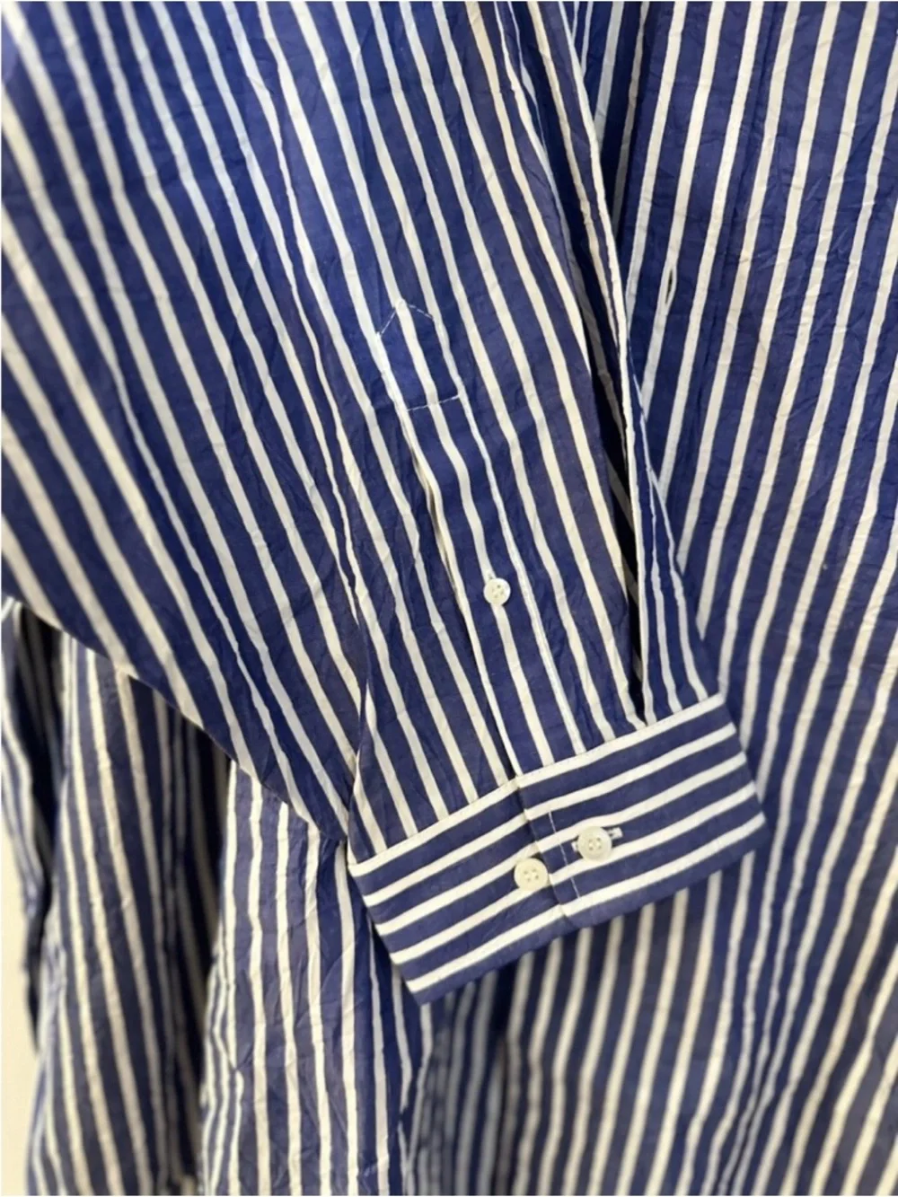 NWT Balenciaga Unisex Oversized Stripped Poplin Shirt Runway Size 3 $1,350 Auth - Picture 7 of 12